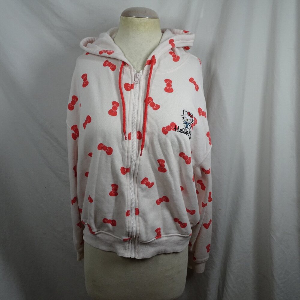 Hello Kitty by Sanrio Full Zip Hoodie Sweater Size L
